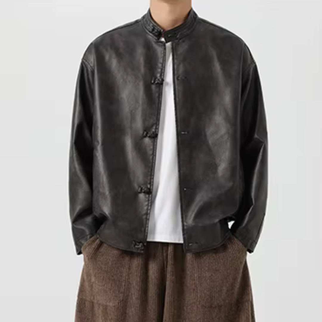 Revel Vintage Washed Leather Coat