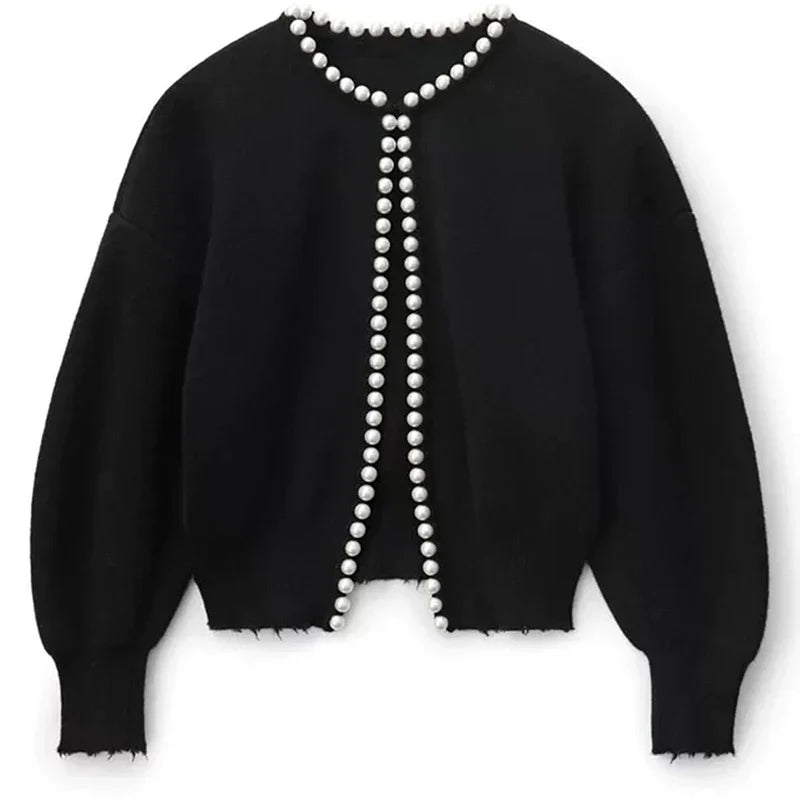 Marga Pearl-lined Knit Cardigan