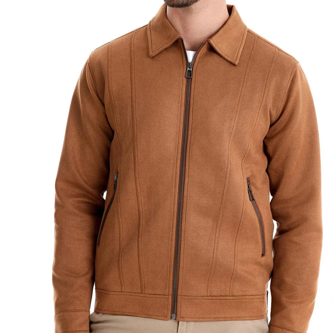 Hudson Suede Trucker Jacket