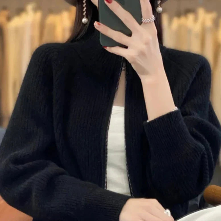 Charlotte Prestige Wool Zip Up