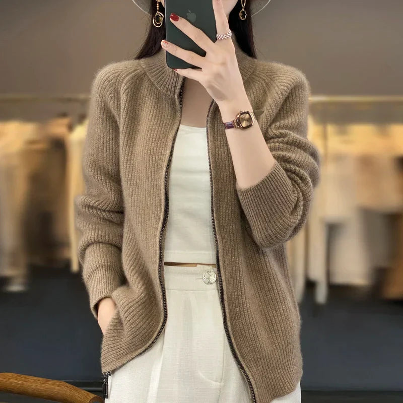 Charlotte Prestige Wool Zip Up