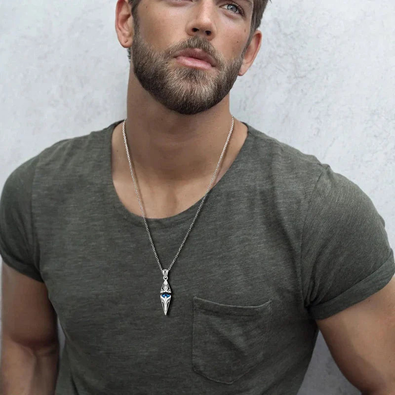 Callum Angular Blue Stone Necklace