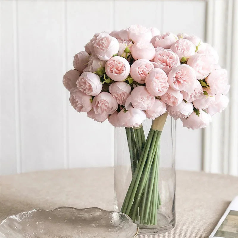 Tranquility Silk Floral Peony Bouquet
