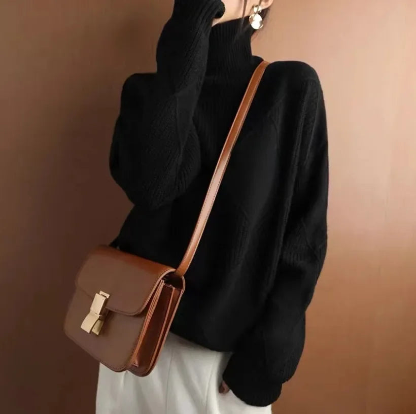 Allegra Diamond Knit Cashmere Sweater