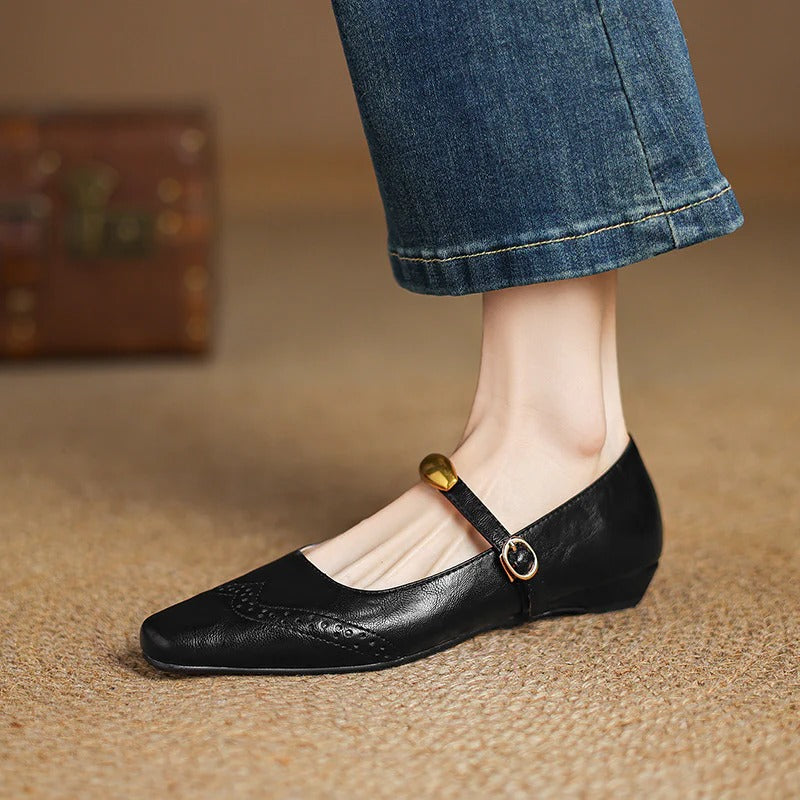 Édeline Leather Wedges