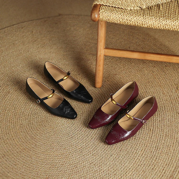 Édeline Leather Wedges