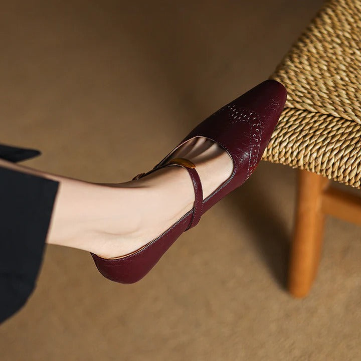Édeline Leather Wedges