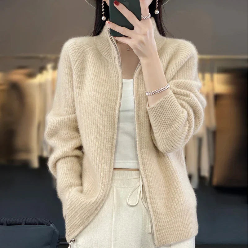 Charlotte Prestige Wool Zip Up