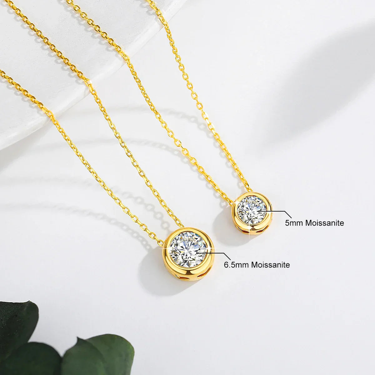 Aurora Moissanite VVS 18K Gold Necklace