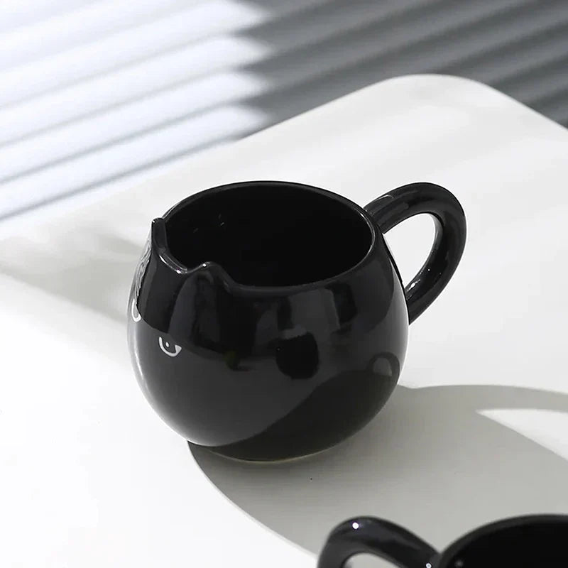 Midnight Cat Glazed Ceramic Mug
