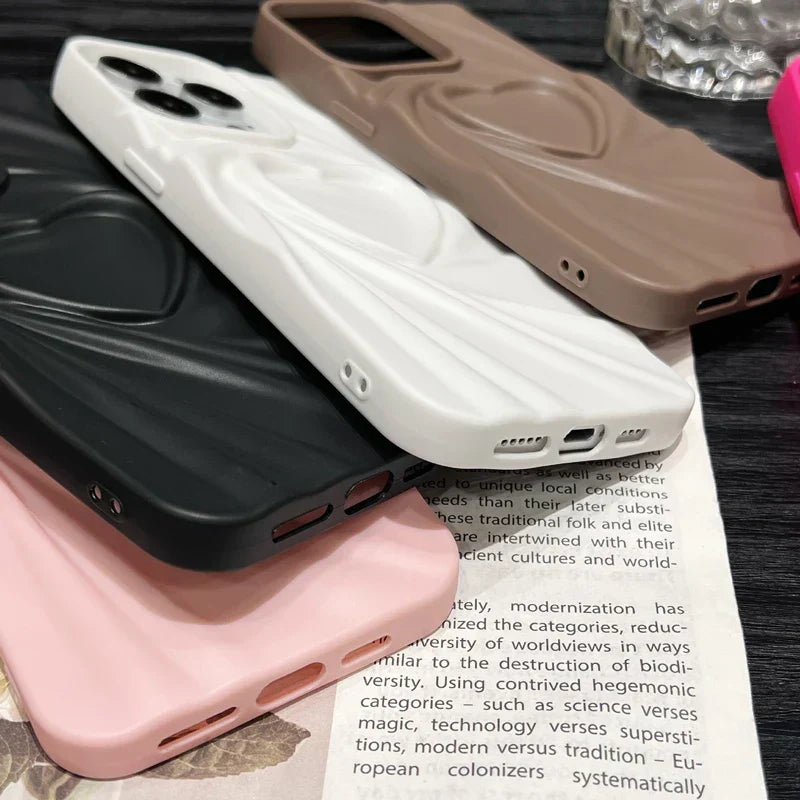 3D Folded Heart iPhone Case