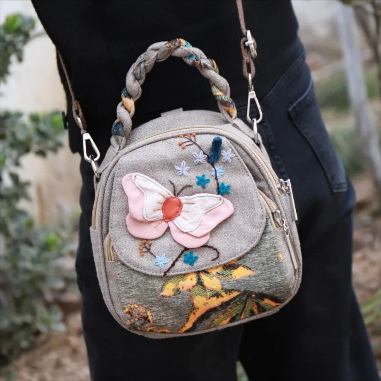 Mariposa Petal Handwoven Bag