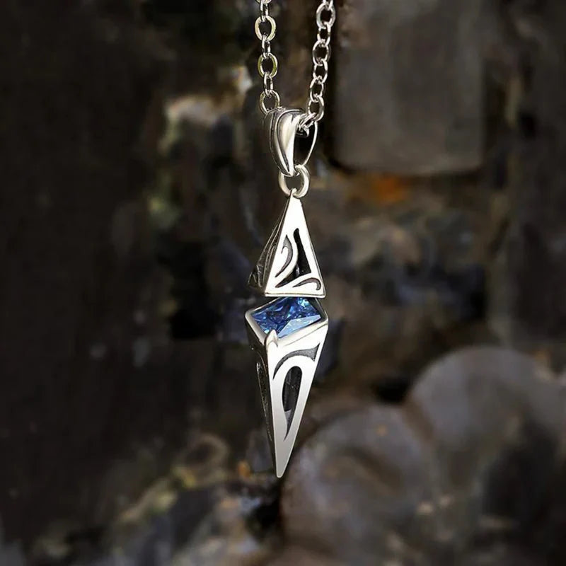 Callum Angular Blue Stone Necklace