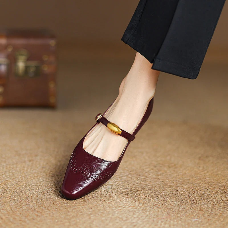 Édeline Leather Wedges