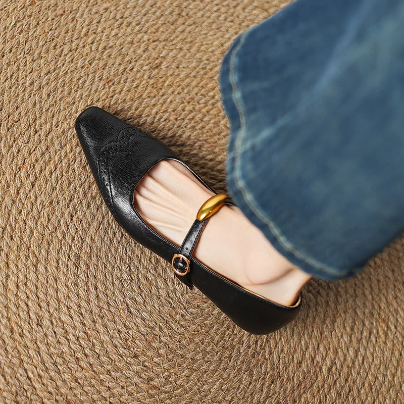 Édeline Leather Wedges